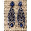 E-3627 Fashion luxury wedding bridal earrings rhinestone crystal drop flower pendant dangling earrings brincos for women jewelry