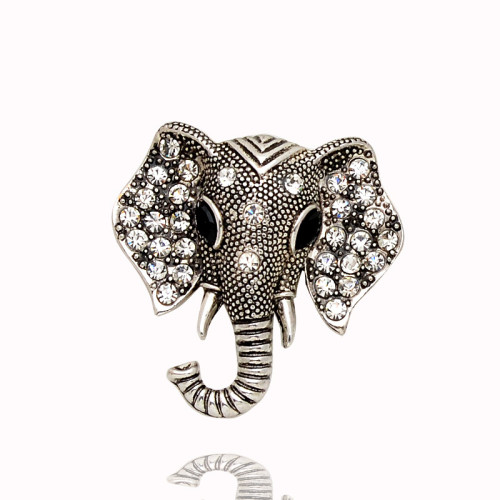 P-0207  2015 Fashion Summer Jewelry Vintage Gold Silver Plated Crystal Rhinestone Big Elephant Wedding Brooches Pins Jewelry For Women