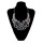 N-5887  New Fashion Silver Plated Charms Crystal Resin  Flowers Bib Statement Pendant Necklaces for Women
