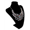 N-5887  New Fashion Silver Plated Charms Crystal Resin  Flowers Bib Statement Pendant Necklaces for Women