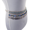 N-5893  Bohemian boho vintage belt carved flower resin beads coin tassel pendant waist dance body chain jewelry