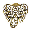P-0208 Fashion Jewelry Vintage Gold Silver Plated Crystal Rhinestone Hollow Big Elephant Wedding Brooches For Women