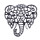 P-0208 Fashion Jewelry Vintage Gold Silver Plated Crystal Rhinestone Hollow Big Elephant Wedding Brooches For Women