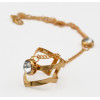 B-0633  new design fashion gold link chain hollow out geometry shape finger ring with bracelet for women girl jewelry