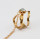B-0633  new design fashion gold link chain hollow out geometry shape finger ring with bracelet for women girl jewelry