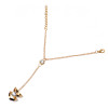 B-0633  new design fashion gold link chain hollow out geometry shape finger ring with bracelet for women girl jewelry