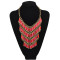 N-1763 bohemia style gold plated multi chain color cylinder resin gem tassels choker necklace