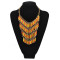 N-1763 bohemia style gold plated multi chain color cylinder resin gem tassels choker necklace