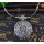 N-5912  Women Vintage Jewelry Classic Necklace Antique Silver Plated Metal Alloy Carved Round Pendant Necklace