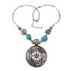 N-5915 New Fashion Silver Plated Charms Bib Statement Pendant Necklaces for Women
