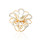 P-0215  Fashion Gold Plated Flower Brooch Pin rhinestones flower Rhinestone Scarf Buckle Brooches Women's Accessories