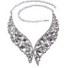 N-5925 New Arrival Silver Blue Crystal Rhinestone Necklace Earrings for Women Wedding Jewelry Sets Whit K Plated Bridal Jewelry Sets For Women Jewelry