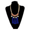 N-5928  2015 Bohemian Tassel Statement Fashion Blue Rope Pendant Pearl Jewelry Leather Chains Bib Collar Chokers Necklace