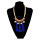 N-5928  2015 Bohemian Tassel Statement Fashion Blue Rope Pendant Pearl Jewelry Leather Chains Bib Collar Chokers Necklace