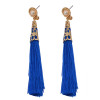 E-3646   Fashion Style gold plated pearl colorful rope tassel dangle earrings jewelry