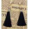 E-3646   Fashion Style gold plated pearl colorful rope tassel dangle earrings jewelry
