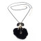 N-5927  Fashion Black Chain Thread Rope Wool Rhinestone Cool Glasses Boy Sweater Long Chain Doll Pendant Necklace