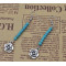 E-3641  New Fashion Silver Plated Blue Beads Hand Of Fatima Dangle Earrings For Women
