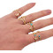 R-1273  6 Pcs/set New Fashion Bohemian Style Silver Plated Design 6 Types Natural Turquoise Moon Shape Nail Rings for Women jewelry
