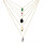 N-5940  Bohemian style gold plated multilayer long tassel hexagon crystal turquoise quartzs stone pendant necklace vintage boho jewelry