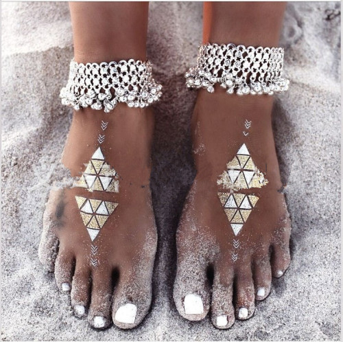 B-0640  Korean style silver plated bell bead foot chain fashion anklet for women jewelry adjustable