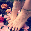 B-0650  Vintage Gold Women Tassels  Chain Anklets Bracelet Bohemian Foot Jewelry Anklet