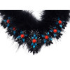 N-5956  New Fashion Gun Black Plated Chain Charm  Rhinestone Natural Resin Beads Black Feather Bib Statement Necklace for Women Jewelry