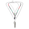 N-5957  New Fashion Silver Multilayer Chain Necklace Leaf Pendant Gift for Women