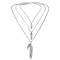 N-5957  New Fashion Silver Multilayer Chain Necklace Leaf Pendant Gift for Women