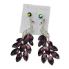 E-3651  Fashion retro silver plated rhinestone earrings crystal peacock theme fashion jewelry