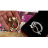 P-0219 Hot 2015 Fashion Jewelry Pearl Broaches Vintage Gold Silver Plated Ancient Dragon Large Brooches For Men Women