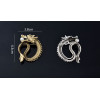 P-0219 Hot 2015 Fashion Jewelry Pearl Broaches Vintage Gold Silver Plated Ancient Dragon Large Brooches For Men Women