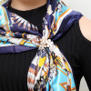 P-0218   Fashion Gold Plated Two Colors Charm Crystal Rhinestone Beautiful Flower Scarf Buckle Brooch Women Accessories