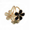 P-0218   Fashion Gold Plated Two Colors Charm Crystal Rhinestone Beautiful Flower Scarf Buckle Brooch Women Accessories
