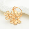 P-0218   Fashion Gold Plated Two Colors Charm Crystal Rhinestone Beautiful Flower Scarf Buckle Brooch Women Accessories