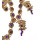 N-5960  latest fine design women jewelry  luxury statement jewelry sets vintage leaf flower purple rhinestone crystal charms clip earrings necklace set