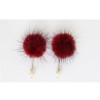 E-3650  new fashion feather warm  pearl dorp Earring for women jewelry