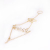 B-0646  Fashion Gold/Silver plated alloy chain rhinestone butterfly theme ring bracelet jewelry set