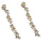 E-3658  Fashion luxury brand crystal flower women long earrings bohemian vintage
