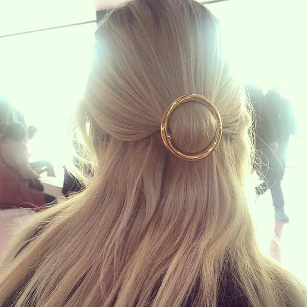F-0294  Fashion Metal Barrette Hairpins Punk Gold Silver Plated Hair Accessories Hair Clip Metal Round Barrettes for Women&Girls