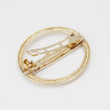 F-0294  Fashion Metal Barrette Hairpins Punk Gold Silver Plated Hair Accessories Hair Clip Metal Round Barrettes for Women&Girls