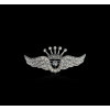 P-0300 Fashion High Quality Unique Charm Rhinestones Silver Plated Bat Shape Brooch Buckle For Women Men Suit Accessories