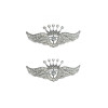 P-0300 Fashion High Quality Unique Charm Rhinestones Silver Plated Bat Shape Brooch Buckle For Women Men Suit Accessories