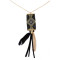 N-5971  New Fashion Gold Plated  Resin Beads Feather Tassel  Pendant Necklace For Women