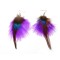 E-3661  2016 Fashion Ethnic Colorful Feather Earrings 6 Colors New Design Charm Cocktail Jewelry Dangle Earrings for Women