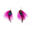 E-3661  2016 Fashion Ethnic Colorful Feather Earrings 6 Colors New Design Charm Cocktail Jewelry Dangle Earrings for Women