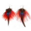 E-3661  2016 Fashion Ethnic Colorful Feather Earrings 6 Colors New Design Charm Cocktail Jewelry Dangle Earrings for Women