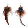 E-3661  2016 Fashion Ethnic Colorful Feather Earrings 6 Colors New Design Charm Cocktail Jewelry Dangle Earrings for Women