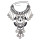 N-5974  Bohemian Coin Earrings Jewelry Sets for Women Antique Silver Maxi Long Tassel Moon Necklaces Pendants