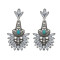 E-3659  Europe and America 2016 New Beautiful Fashion Clear Crystal Earrings Elegant Turquoise Dangle Earrings For Women